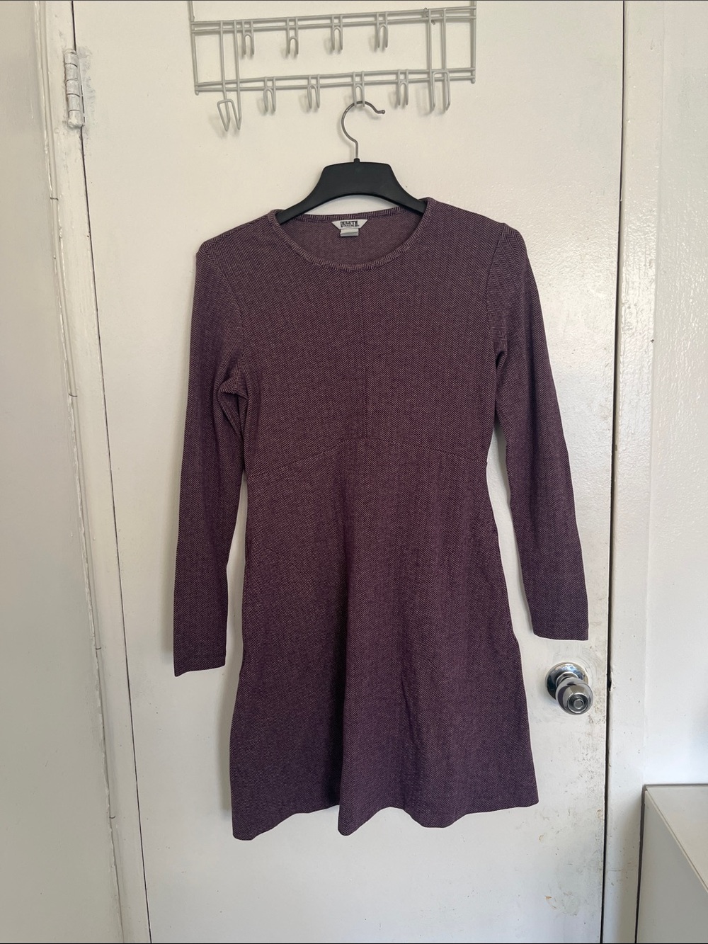 Duluth Trading. Long Sleeve Knit Dress in Plum - Picture 1 of 7